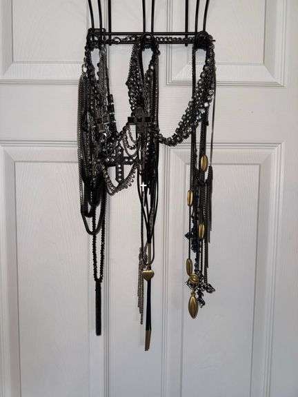 Black & Silver-Tone Statement Necklace Collection