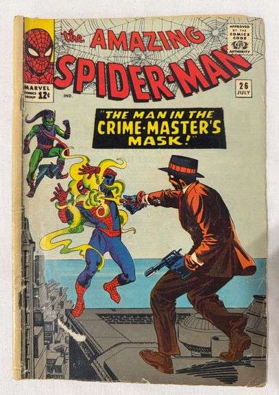 Vintage issue of The Amazing Spider-Man #26, First appearance of the villain Crime-Master
