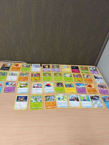 Pokémon TCG Card Lot with Commons, Trainers, and Holos, Approx. 40+ Modern Cards Included