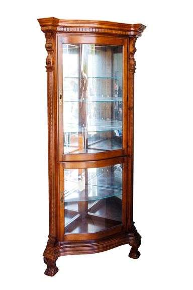 Vintage Corner Curio Cabinet