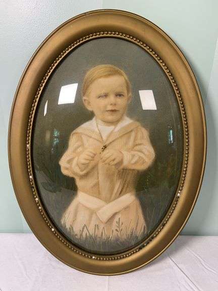 Young Boy in Antique Frame