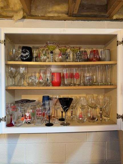 Large Assortment of Wine Glasses, Barware & Ohio State Drinkware