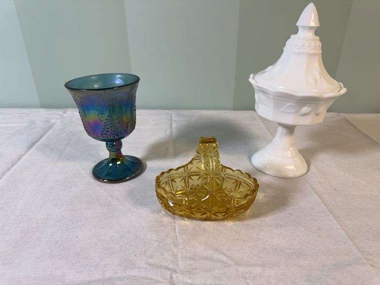 Carnival Glass Goblet & More