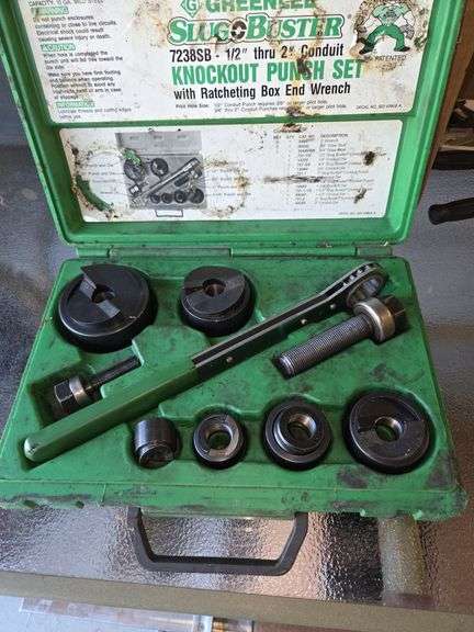 Slug buster knockout punch set with wrench driver