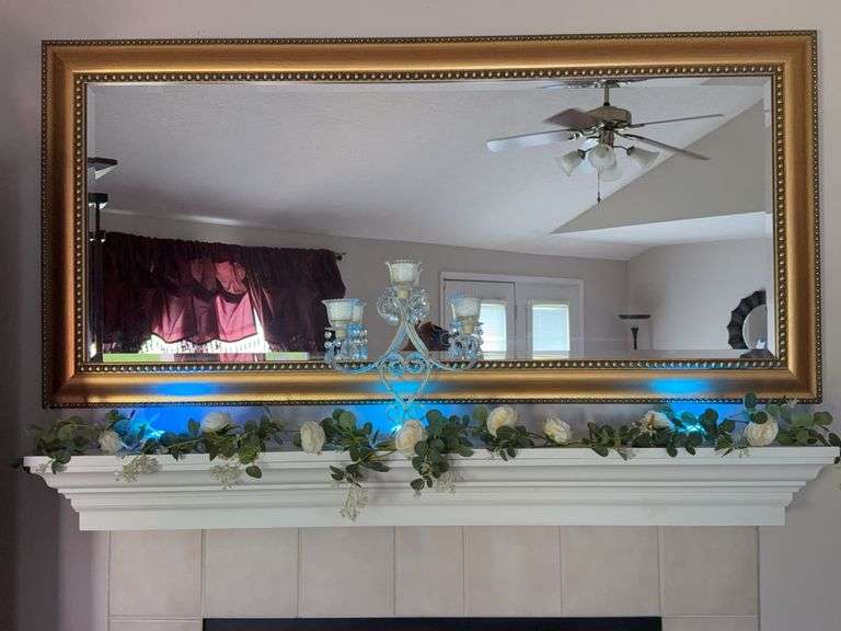 Framed Wall Mirror & Decor