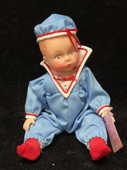 1993 Madame Alexander 'Little Sir Genius' Doll with Original Tags and Blue Sailor Outfit, USA