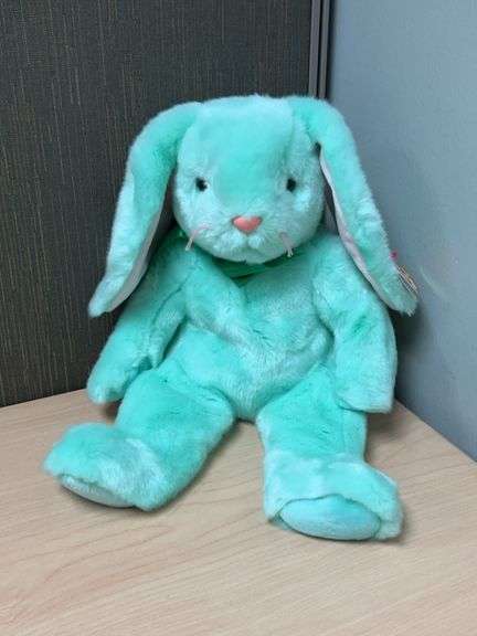 Ty Beanie Buddies Collection Hippity the Bunny Spring Mint Plush, 1998 with Tags