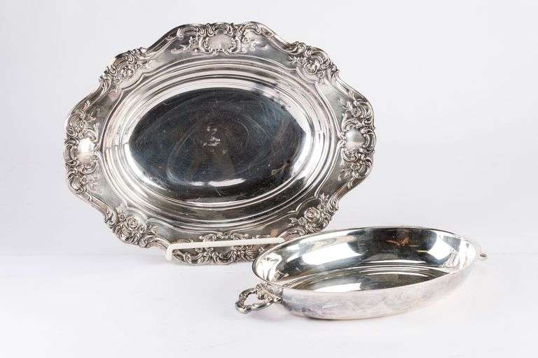 Shiny Goodies! Two Vintage Silver-Plated Serving Dishes.