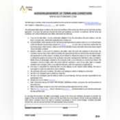 Thumbnail image of Acknowledgement of Terms and Conditions 