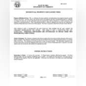 Thumbnail image of Residential Property Disclosure Form