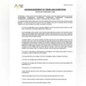 Thumbnail image of Acknowledgement of Terms and Conditions