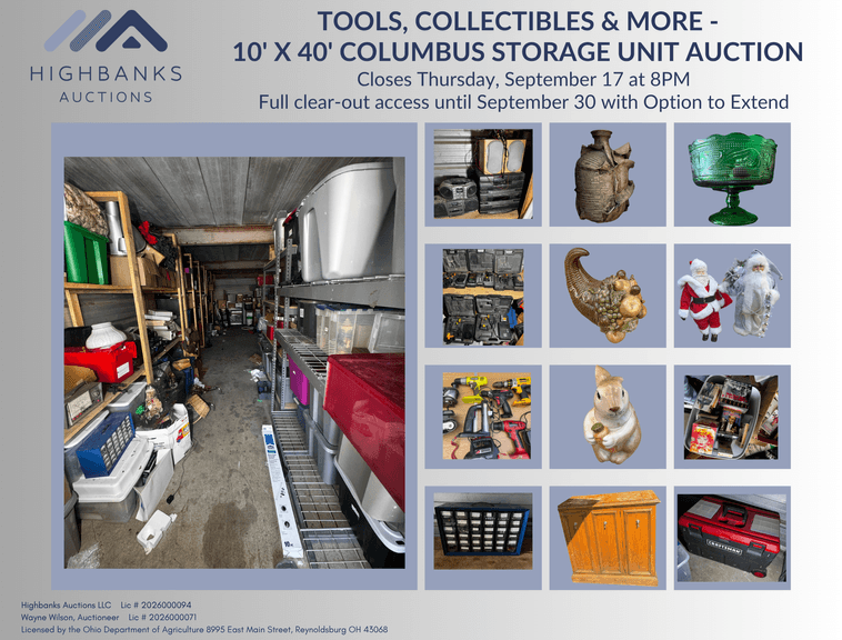 10’ x 40’ Storage Unit Contents – Tools, Décor, Holiday, Electronics & More Columbus, Ohio