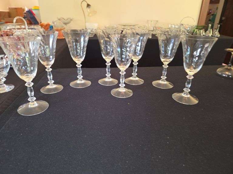 (8) CAMBRIDGE CAPRICE WATER GOBLETS