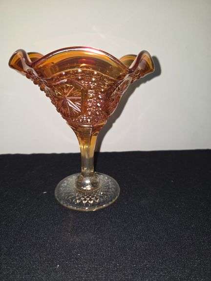 Carnival Glass -FTD Compote bowl 6" tall