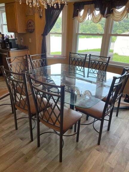 Glass Top Dining Table
