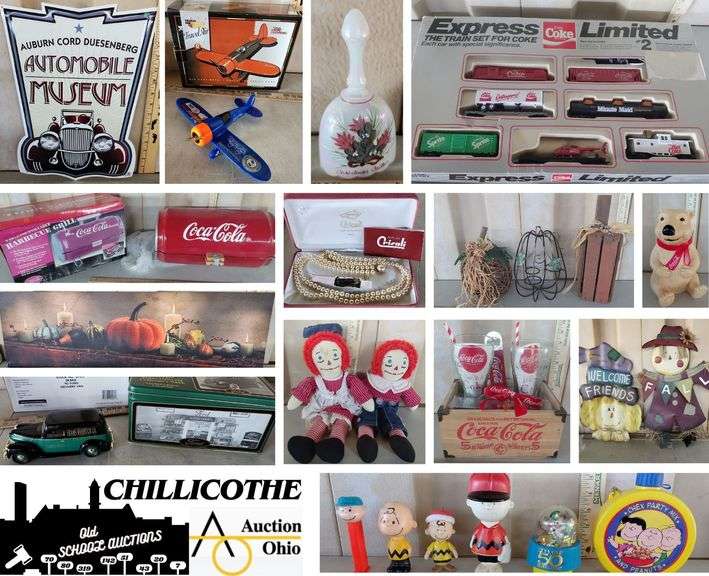 CHILLICOTHE: Coca Cola Collectibles, US Mint Coin Ornaments, Fenton, Pete Rose, & More