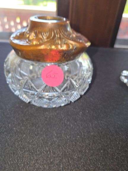 HEISEY EARLY PRESSED HAIR RECEiVER (SiGNED)