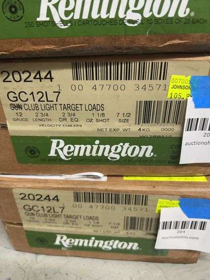 Remington 12 Gauge Gun Club Light Target Loads - Auction Ohio