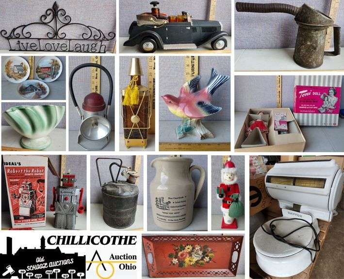CHILLICOTHE: Hobart Scale, Pottery, Lanterns, Robert Robot, Tomi Doll, Oilers, & More