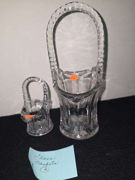 Glass basket-1-9" Tall & 1 - 4.5" tall