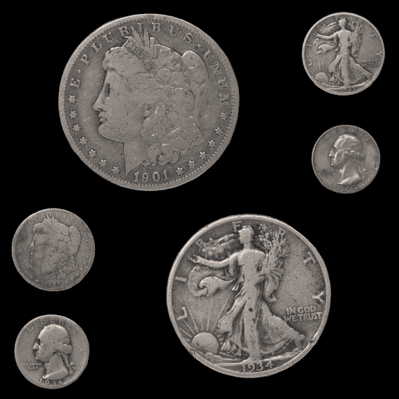 American Coinage, Morgans, Peace Dollars, Quarters & Halves
