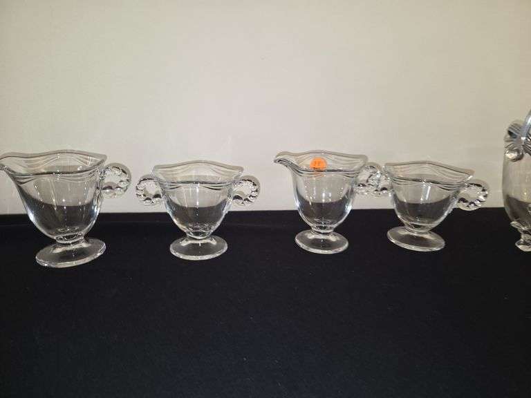 Fostoria Coronet sugar and creamer, 2 each