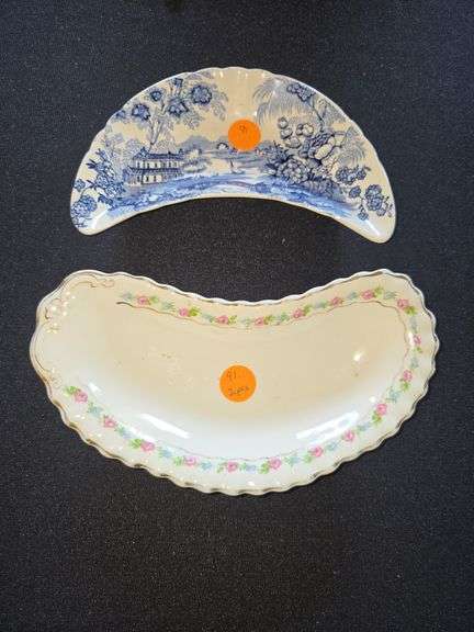 1 Clarice Cliff "Tonquin" bone dish & 1 WH Grindley Eng "The Duchess"