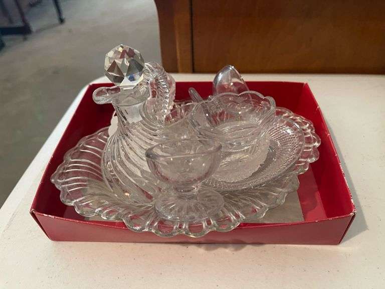 Collection of Mini Glass Tea Set Items Apexx Auctions