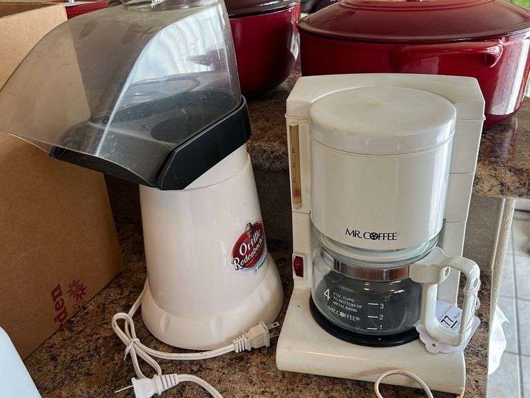 Four Cup Mr. Coffee Maker and Presto Popcorn Popper