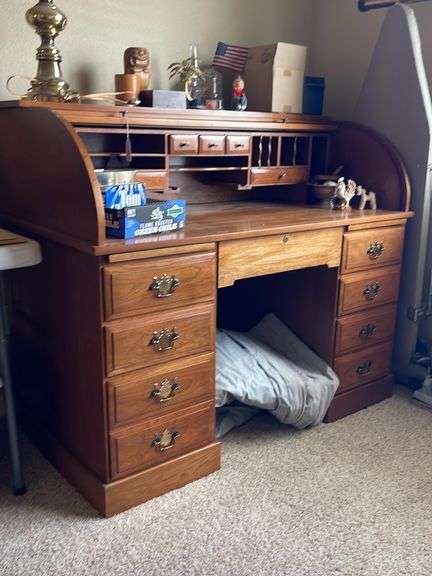 Mid-Century Roll Top Desk