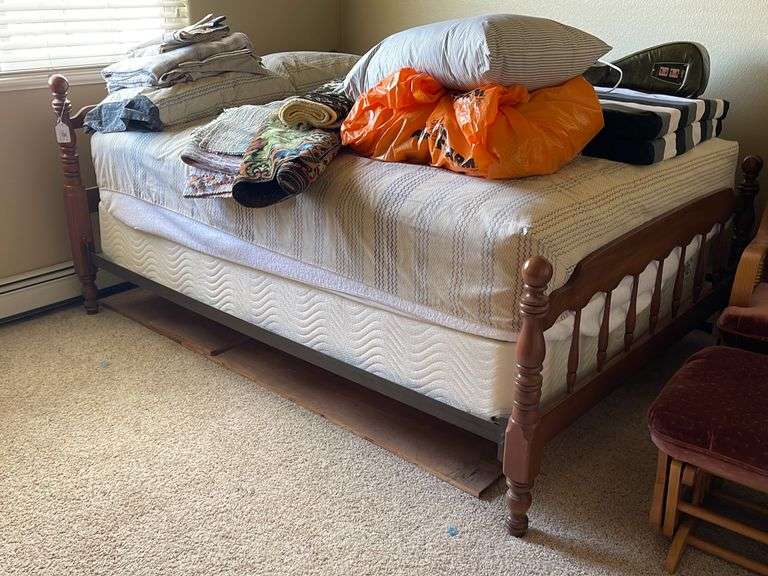 Queen-Size Bed with Linens