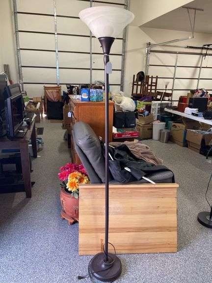 Floor Lamp with Glass Shade