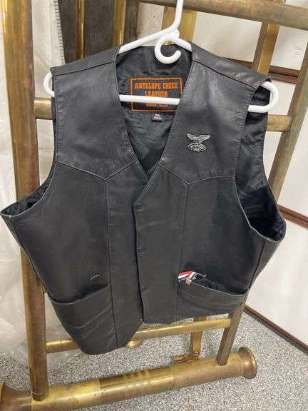 Antelope Creek Leather Vest - Size 54