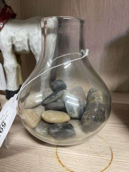 Glass Jar with Stones