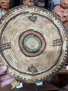 Red Clay Statue with Woven Basket
