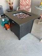 Propane Fire Pit with Cup Holders and Cover