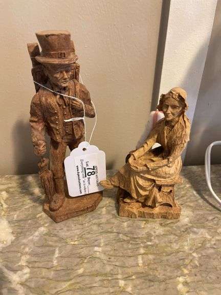 Pair of Wood Carved Figurines