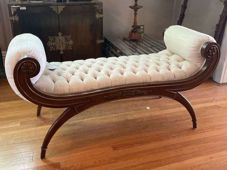 Vintage Neoclassical Style Decorative Bench