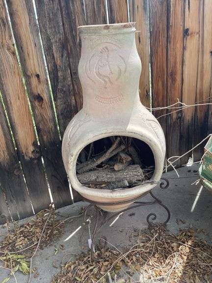 Chiminea with Iron Stand