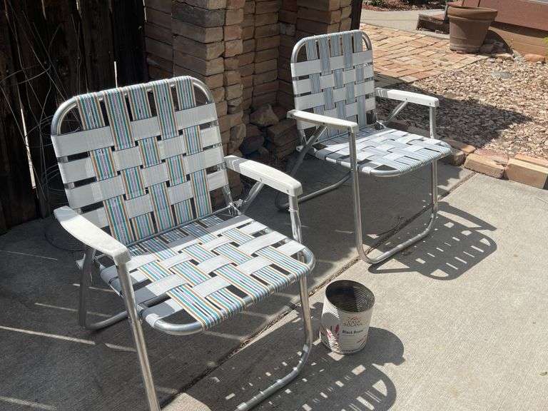 Pair of Outdoor Folding Chairs