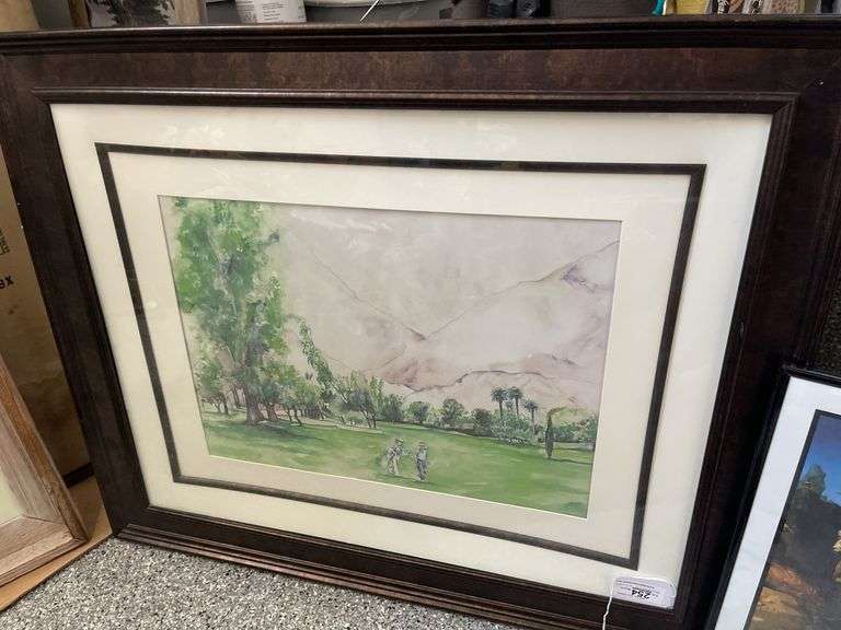Framed Watercolor Golf Print
