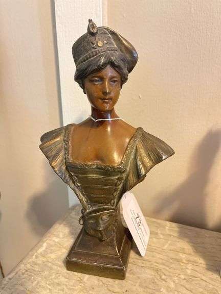 Victorian Era Bronze Female Bust