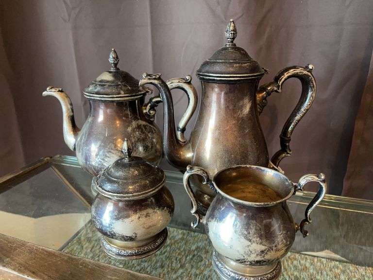 Prelude International Sterling Tea Service Approximately 76.5 Oz.  No Tray