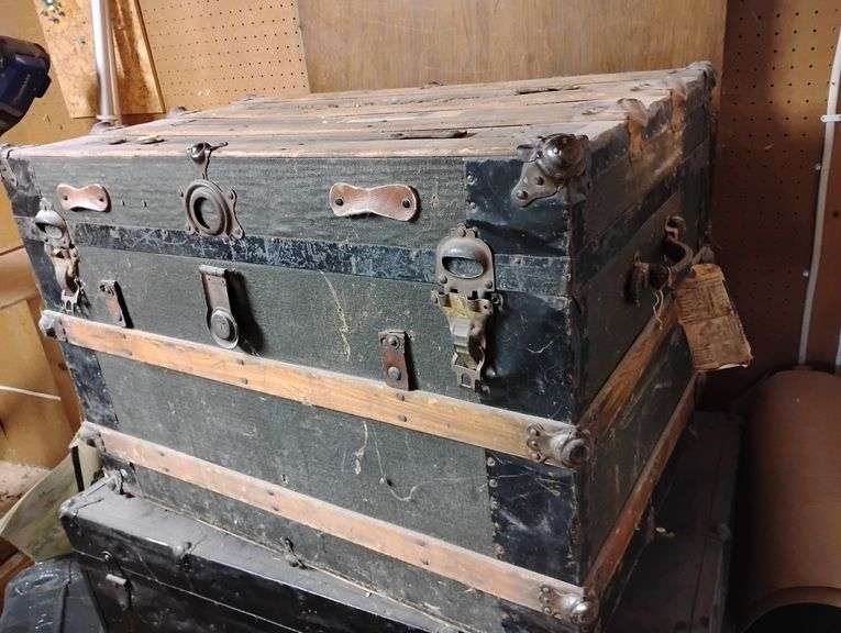 Antique Steamer Trunk, Property of Claud Smith of Grand Junction