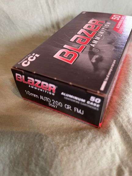 Blazer Ammunition 10mmAuto 200 Aluminum Case Box of 50