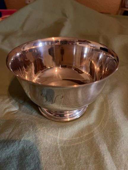 Paul Revere Reproduction Cartier Bowl. Sterling Approximately 6.3 oz