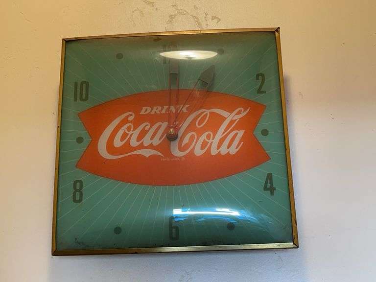 Vintage Electric Coca-Cola Clock - Unknown Working Condition