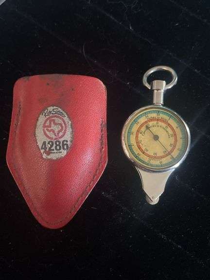 Vintage German Opisometer and Compass Keychain with Case