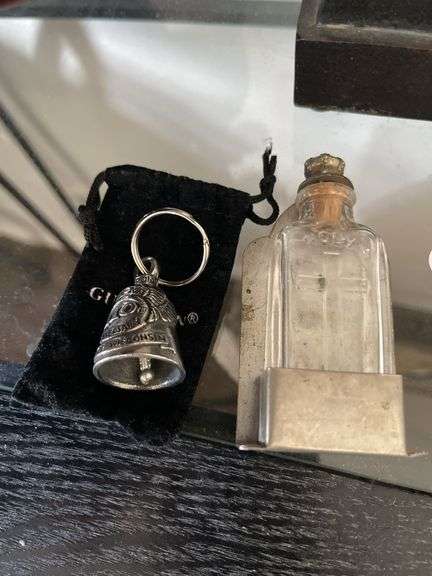 Vintage Catholic Holy Water Holder with Guardian Bell