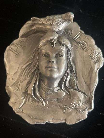 Native American Pewter Ornament